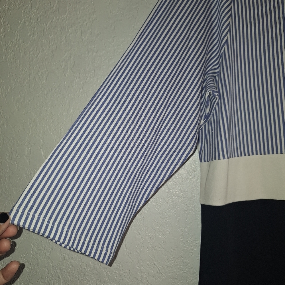 NWT J Jill Stripe Color Block Knit Tunic Dress Sh… - image 5